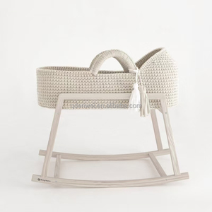 Moderne Simple Atmosphérique Tissé Moïse <span class=keywords><strong>Panier</strong></span> Doux Confortable Nouveau Bébé <span class=keywords><strong>Panier</strong></span> À Langer Élégant Cartable <span class=keywords><strong>Panier</strong></span> pour Bébé - Product Image 1