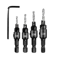 Hot Sale HSS Hexagon Head Woodworking Countersink Drill Bit Set Hand Tools Set