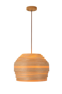 Lámpara Colgante Moderna Hecha a Mano Wood Friends, Estilo Antiguo, E27, Fácil de Colgar, Pequeña, de Madera Contrachapada, con Control Remoto y Regulable - Product Image 4