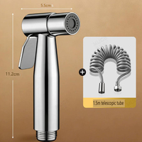 Robinet d'angle en acier inoxydable 304 1 entrée 2 sorties avec pulvérisateur de bidet haute pression, nettoyeur de toilettes mural pour salle de bain, maison, hôtel