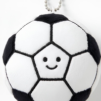 Porte-clés en peluche ballon de football mignon, semi-fait main, rembourré en coton PP, pendentif doux pour sac, cadeau pour fan