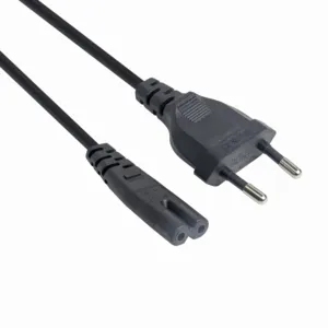 Cable de alimentación para impresora de oficina, Conector de 2 pines redondos, estándar europeo, tipo de Alemania y Vietnam, con proyector IEC C7