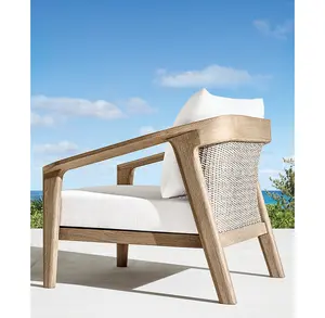 Sassanid Most Popular Outdoor Patio All Weather Malta Teak Lounge Chair Furniture Modern Luxury Outdoor Living Room Chair