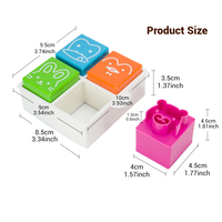 Kunststoff Küchen helfer Lebensmittel Grade 4 Kubik Set Gebäck Keks Sandwich Keks Kuchens ch neider Form Tierform für Kinder