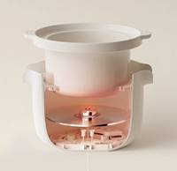 Cuisinière lente électrique intelligente programmable Sorge pour aliments pour bébés, contrôle tactile, capacité de 1,2 litre, couvercle en céramique, pot extérieur en plastique, usage domestique