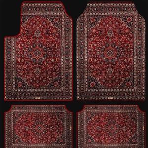 Tapis de sol de voiture de style bohème Meiyo, ensemble de 4 pièces, velours cristal, résistant aux taches, lavable à l'eau - Product Image 1