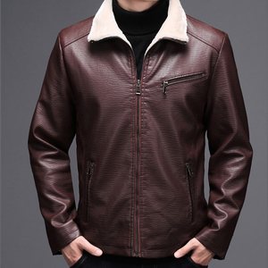 Nouvelle veste en cuir pour homme, élégante et confortable, coupe slim, col classique, idéale pour le printemps et l'automne, tendance et chaude. - Product Image 6
