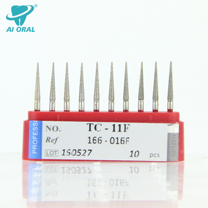 หัวตัดฟันเคลือบเพชรรูปเข็ม-10ชิ้น/กล่อง, ก้านสแตนเลส1.6มม. สำหรับการตัดฟัน - Product Image 6