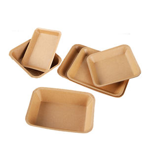 Supports alimentaires en papier kraft marron, paniers de service en carton à emporter, plateaux alimentaires en papier pour fêtes, nachos, snacks, tacos, frites - Product Image 3