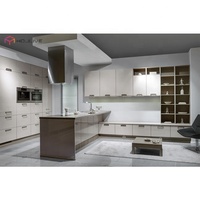 Meuble sous-évier en acrylique haute brillance |   Design moderne |   Cuisine d'appartement |   OEM personnalisé