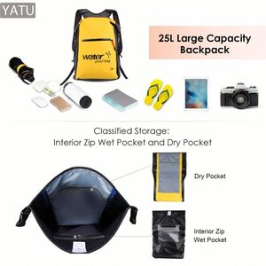 Tas Ransel Petualangan Profesional Kapasitas Besar Tahan Air untuk Mendaki, Berkemah, Hiking, Tas Kering Anti Air untuk Aktivitas Luar Ruangan - Product Image 3