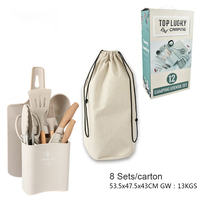 Ensemble de cuisine Ustensiles de cuisine uniques Fabricants Ustensiles de camping en silicone Kingwise Boîte de couleur en plastique pour maison personnalisée