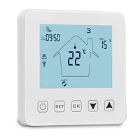 Termostato de habitación de calefacción de suelo WiFi inteligente programable automático debajo del suelo programa semanal calentador de agua Solar