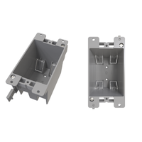 Linsheng USA Standard 14 Cu.In. Boîte de commutation/prise à un seul interrupteur pour travaux anciens avec clous captifs