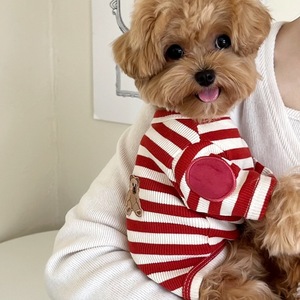Cachorros pequeños Teddy Camiseta de verano Ropa de perro a rayas de algodón para Bichon Frize <span class=keywords><strong>Yorkshire</strong></span> - Product Image 4
