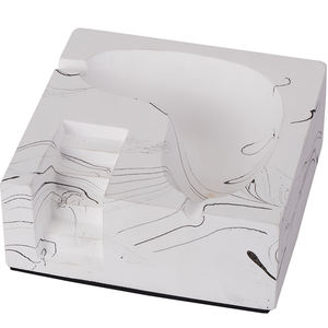 Cenicero de diseño de tazón de esquí de moda, bandeja de joyería para decoración del hogar, Cenicero de cemento ecológico - Product Image 6