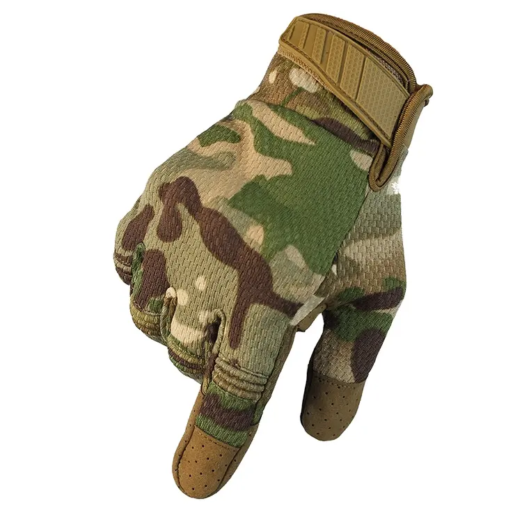 Touch Screen Camouflage Racing Glove Breathable Sports Climbing Tactical Gloves