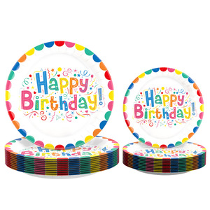 Service de vaisselle jetable pour fête d'anniversaire, 80-100 pièces, assiettes en papier, pour enfants - Product Image 2