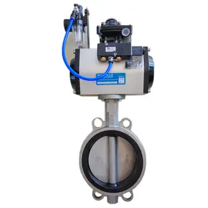PN16 PN25 DN50-DN300 150LB 300LB 2 Inch -12 Inch Pneumatic Stainless Steel Wafer Butterfly Valve