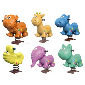 Cheval à bascule en plastique pour extérieur, motif animal de ferme, pour maternelle et parc communautaire - Product Image 1