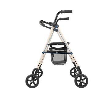 Déambulateur avec roues 77x85 cm en acier inoxydable et alliage d'aluminium pour personnes âgées et handicapées avec freins - Product Image 2