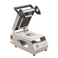 Machine à sceller les plateaux manuelle de bureau boîte commerciale en plastique PP emballage pour plat de riz aliments cuits à emporter