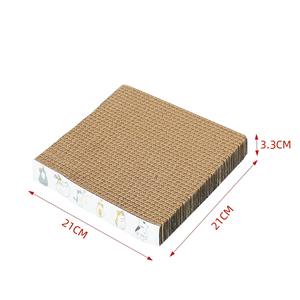 2-in-1 Wellpappe-Kratzbaum mit Liegefläche - Gebogenes Karton-Kratzbett für Hauskatzen, Krallenpflege & Ruheplatz - Product Image 4