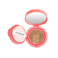 Poudre compacte mate Kiss Beauty Air Cushion pour le visage, correcteur, logo personnalisé, marque privée, sans huile, poudre fixante pour le maquillage
