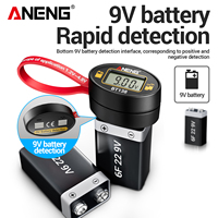 Testeur de batterie numérique ANENG BT138, test portable au lithium pour piles C, D, AA, AAA, pile bouton, détection du niveau de batterie de la banque d'alimentation
