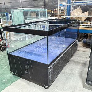 Op maat gemaakte 800L vismarkt/supermarkt/groentemarkt <span class=keywords><strong>aquarium</strong></span> met wielen - Product Image 3