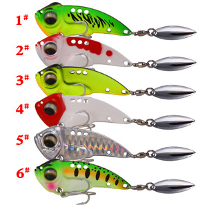 Vib leurre appât rotatif paillettes taquineries métal engrenage dur appât sang rainure crochet 40g pour bar poisson d'eau salée équipement de pêche - Product Image 5