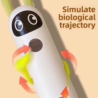 Jouet intelligent pour chat Caterpillar, bâton interactif automatique réaliste, sucette lapin, petit, blanc, écologique, coffret cadeau
