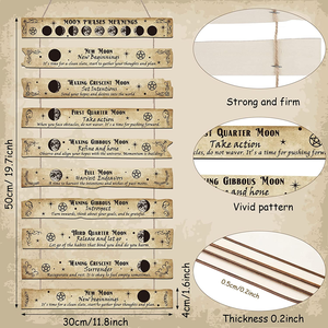 Señal de bienvenida de witchery para cocina, cartel de Halloween, brujería pagana, suministros de <span class=keywords><strong>altar</strong></span> de mecán, signo de bruja, decoración de Fases Lunares para el hogar - Product Image 2