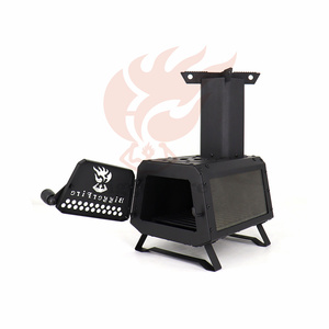 Biggerfire Ngoài Trời Thép Carbon Bếp Cho Trại Đa Nhiên Liệu Gỗ Đốt Tên Lửa Bếp Với Xem Kính Cắm Trại Vỉ - Product Image 6