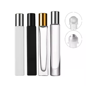 10ml kính cuộn trên chai vuông tròn Matte đen trắng trong suốt tinh dầu chai nước hoa với con lăn thép không gỉ - Product Image 2