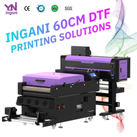 Ingani DTF Imprimante A1 A2 45cm 8 Couleurs Fluorescent I3200 DTF Poudre Shaker avec Four 60cm