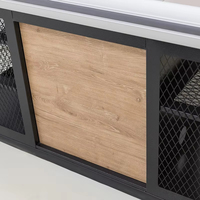 Comptoir de caisse en forme de L sur mesure pour usine, comptoir de caisse de supermarché en métal durable avec armoires de rangement