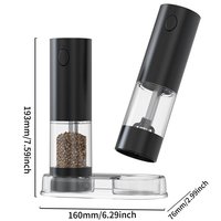 Nouvelle arrivée, moulin à sel et à poivre électrique automatique, mini, portable, écologique, en plastique, rechargeable par type C