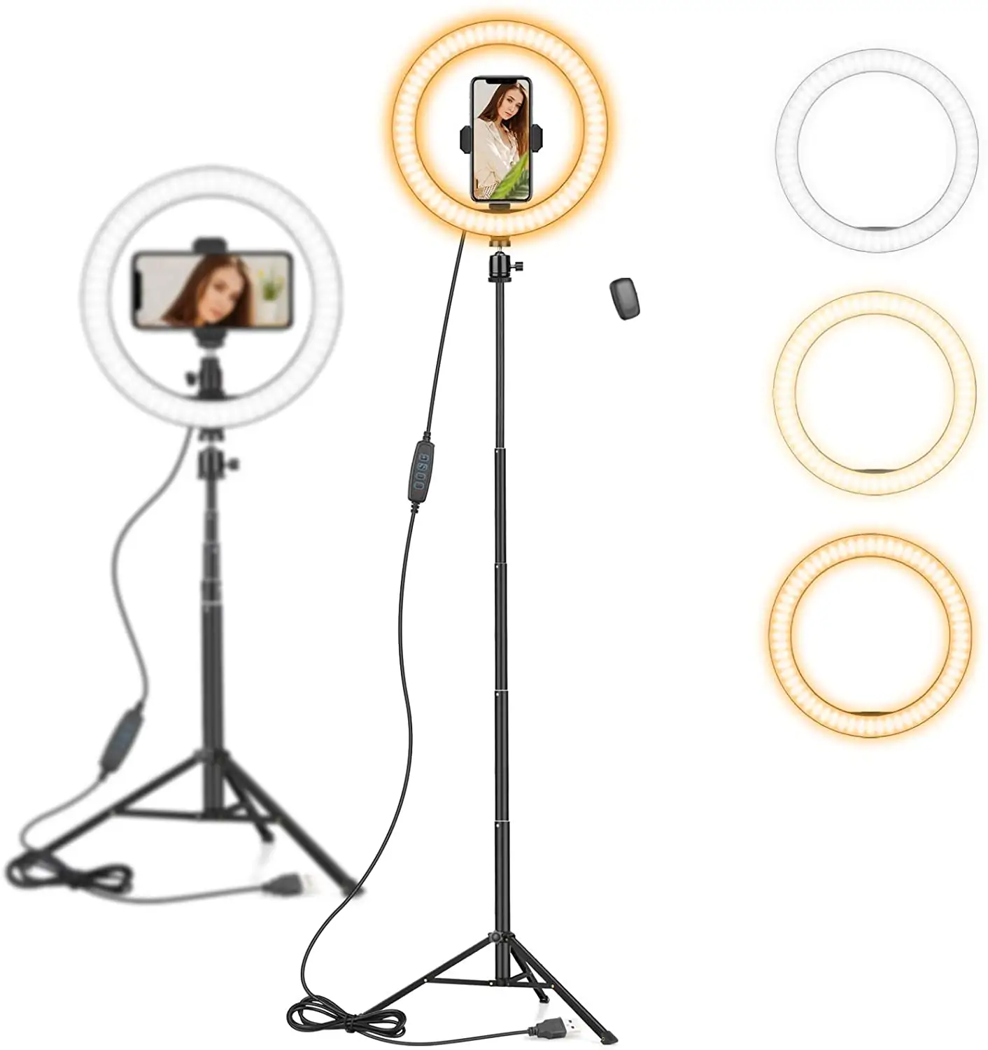 Hot selling Ring Light with Floor Tripod and Desk Stand LED Circle Light with Phone Holder