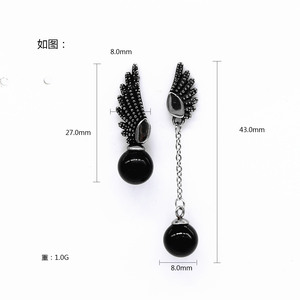 yunnique Angel <b>Wing</b> Pearl Drop <b>Earrings</b> For Women Korean Style Stainless Steel Gift Fashion Jewelry - Product Image 4