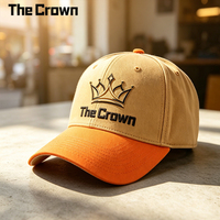 Gorra de Béisbol Unisex con Logotipo Personalizado, al por Mayor, Bordado 3D, 6 Paneles, Dos Tonos en Contraste, Fabricante