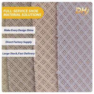 Tissu en maille à petits trous en fil épais tricoté, avec des paillettes fines or et argent, pour empeigne de chaussures décontractées - Product Image 1