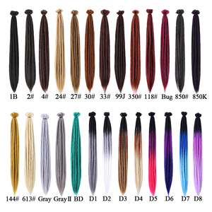 Extensions de cheveux synthétiques 20 pouces 10 grammes Dreadlocks colorées Crochet tressé Cheveux Faux Locs - Product Image 6
