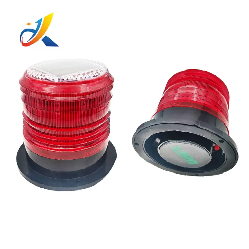 Diskon besar solar lampu peringatan plastik led lampu berkedip solar amber lampu berkedip