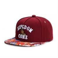 Gorra de Béisbol de PVC con Estampado Digital Personalizado de Gesto de Oración, Transpirable, de 5 Paneles, con Cierre a Presión, para Verano, Estilo Hip Hop Urbano