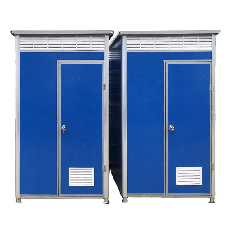 Commerciale prefabbricato lavello a mano lavello Mobile cabina portatile in acciaio da esterno contenitore pieghevole tipo WC