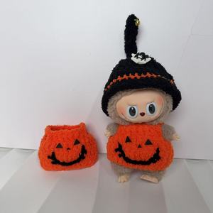 Labubu <b>Doll</b> Clothes And Hats Knitted Halloween Costume Set For Kids Unisex Plush Toy <b>Accessories</b> - Product Image 4