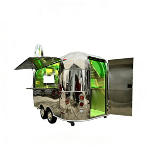 Carrito de Postres de Acero Inoxidable Hecho a Mano con 4 Ruedas, Unidad Móvil Multifuncional para Venta de Helados y Comida Rápida, Ideal para Resorts de Aguas Termales - Product Image 3
