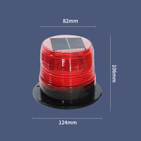 Lampe d'avertissement de trafic à LED haute visibilité durable Lampe stroboscopique de véhicule d'urgence à charge solaire ABS PC Plastique Aluminium