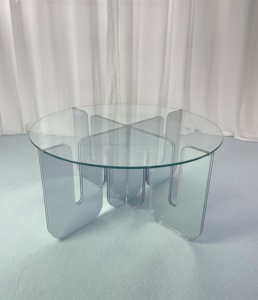 Bàn trà tròn acrylic bán chạy, bán buôn đồ nội thất acrylic nhiều màu sắc - Product Image 2